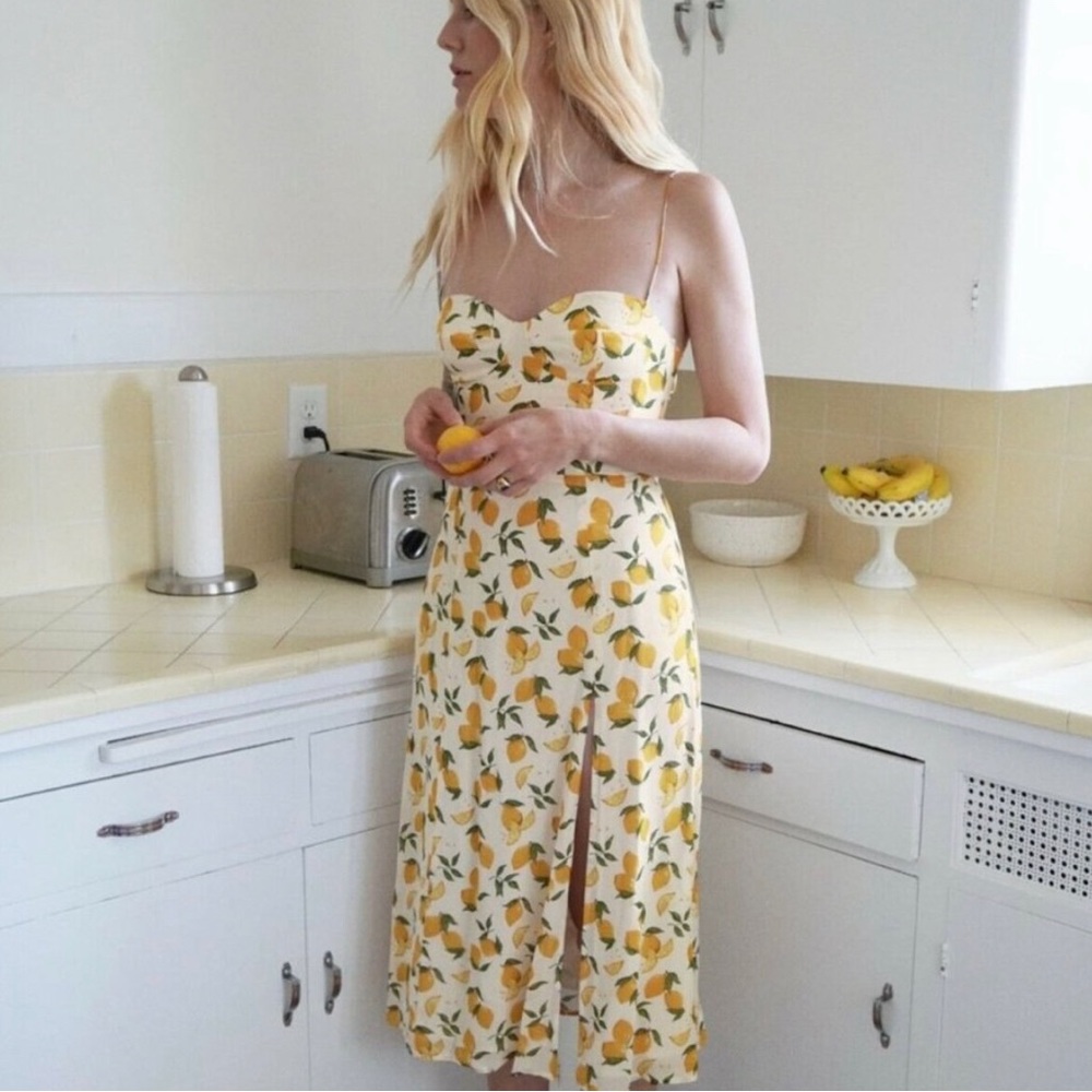 NWT - reformation Juliette lemonade dress size 6